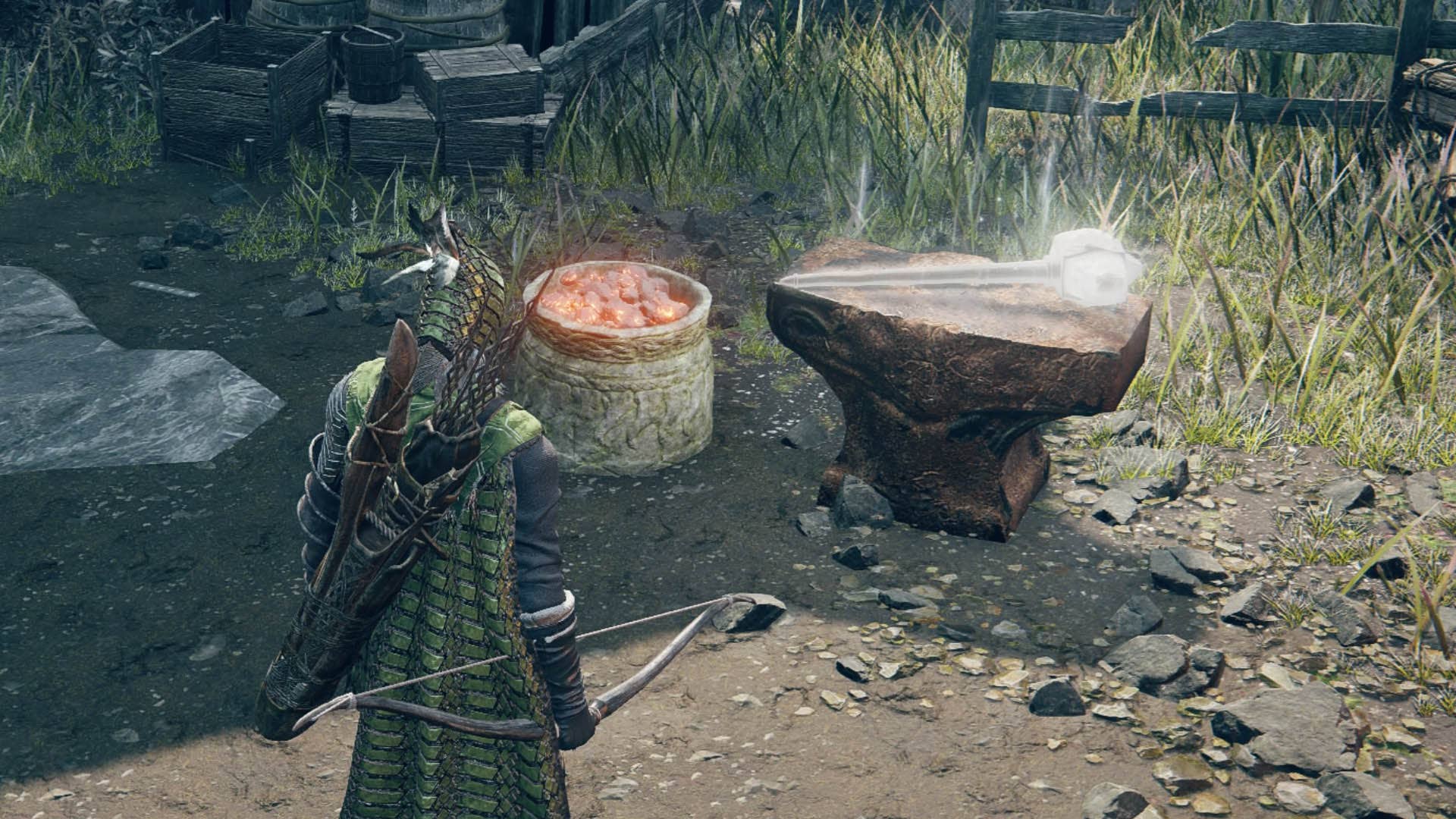 elden ring nightreign ironeye looking at smithing table