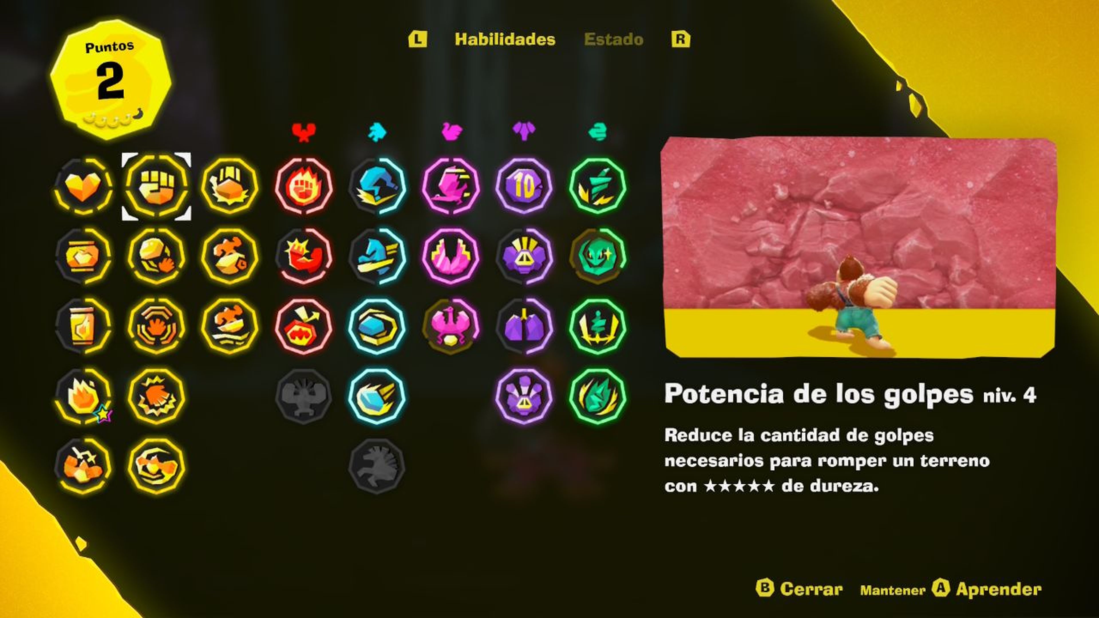 Mejores habilidades que conseguir primero en Donkey Kong Bananza