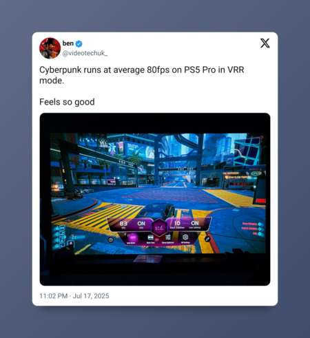 CD Projekt ha estado ignorando a los jugadores de PS5 Pro con Cyberpunk 2077, pero con la última actualización les ha hecho un poco de caso
