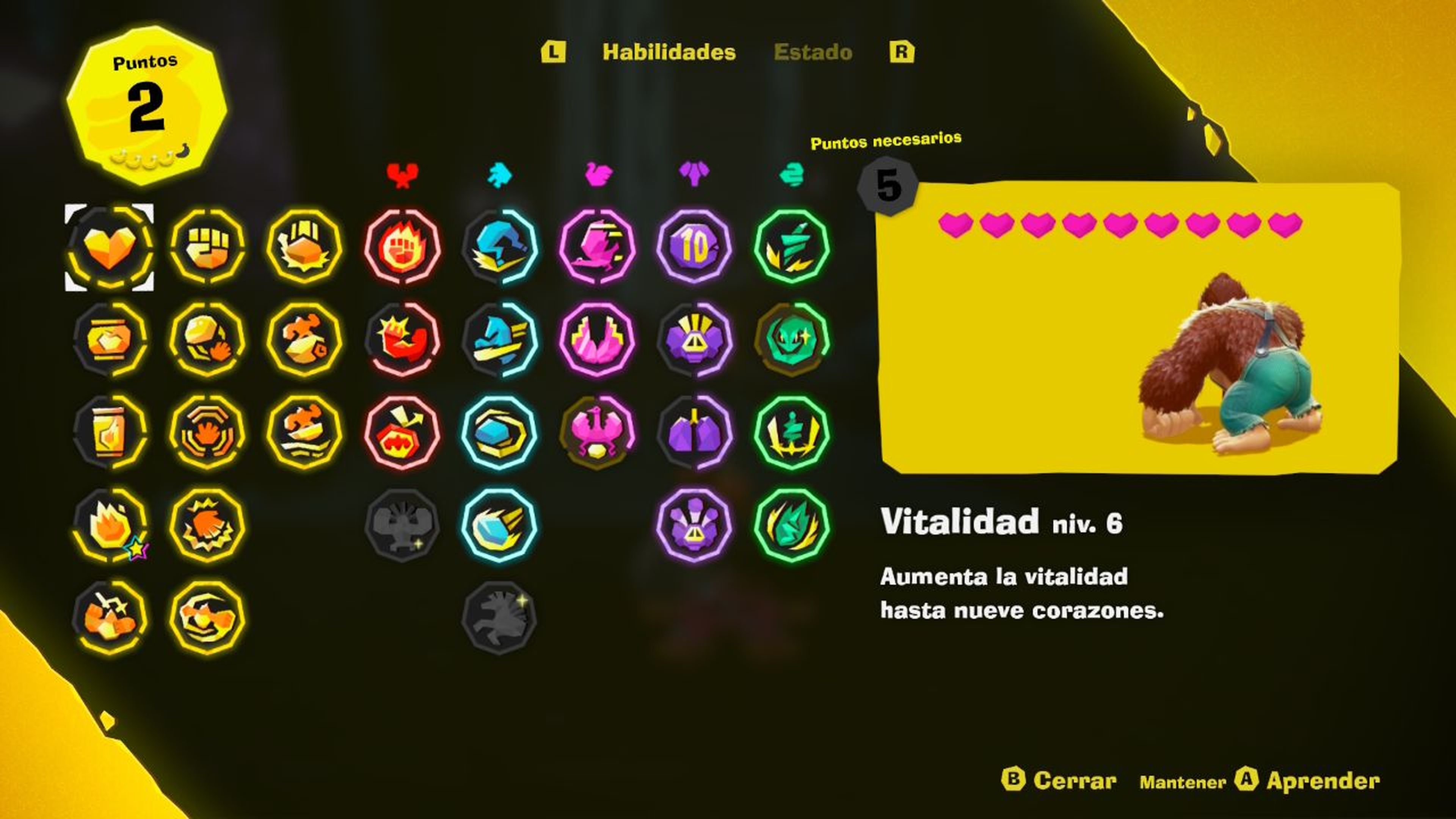 Mejores habilidades que conseguir primero en Donkey Kong Bananza