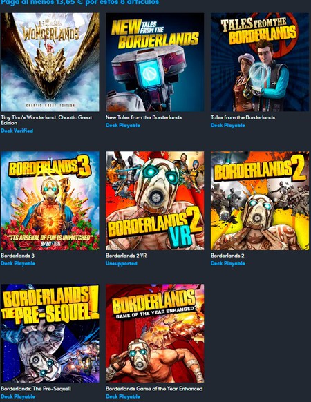 ¡Menuda oferta! Ahórrate más de 200 euros y consigue todos los juegos de Borderlands por menos de 14 euros en PC